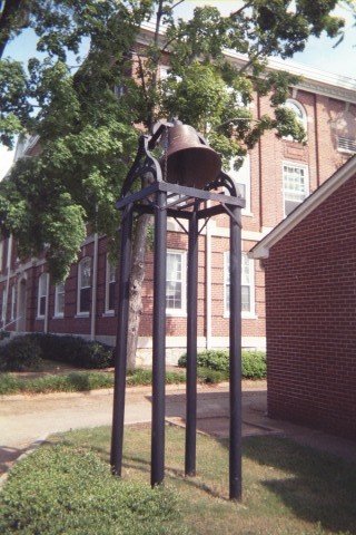 Historic Chapel Bell outside of Sale Hall.