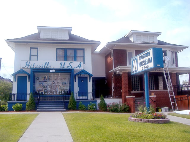 The Hitsville U.S.A. Motown building, at 2648 West Grand Boulevard in Detroit, Motown's headquarters from 1959 to 1968, which became the Motown Historical Museum in 1985