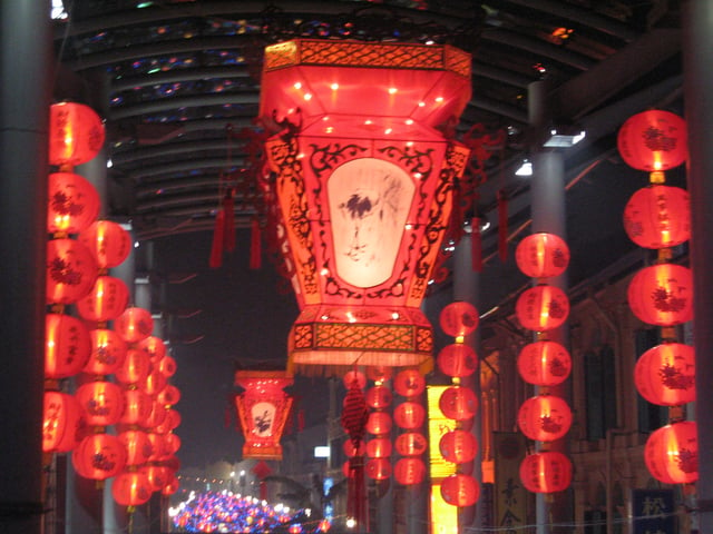 Mid-Autumn Festival lanterns in Chinatown, Singapore