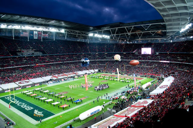 Opening ceremony of the 2010 NFL International Series at London's Wembley Stadium