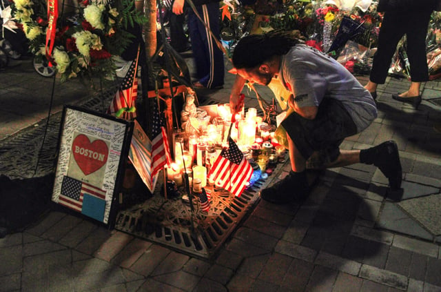 Victims of the bombing are remembered at Copley Square in Boston.