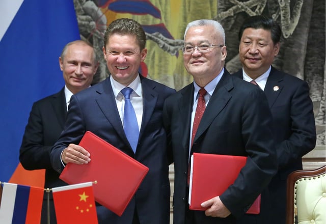 On 21 May 2014, Russia and China signed a $400 billion gas deal
