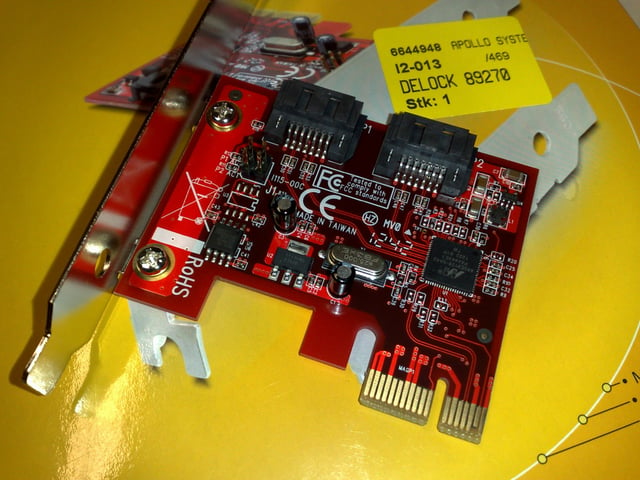 A Marvell-based SATA 3.0 controller, as a PCI Express ×1 card