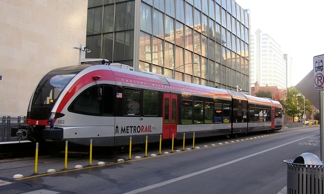 Austin Metrorail train at Downtown Station