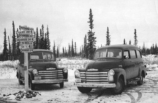 FWS patrol vehicles, Alaska 1950