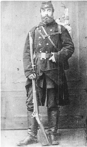 French Garde Nationale soldier with Tabatière rifle, 1870