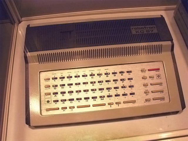 A Robotron KC 87 home computer made in East Germany between 1987 and 1989