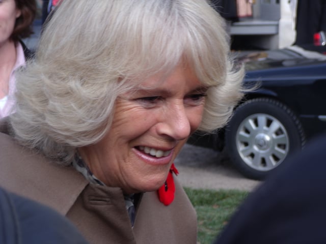 The Duchess of Cornwall visiting Dundurn Castle in 2009 of which she is patron