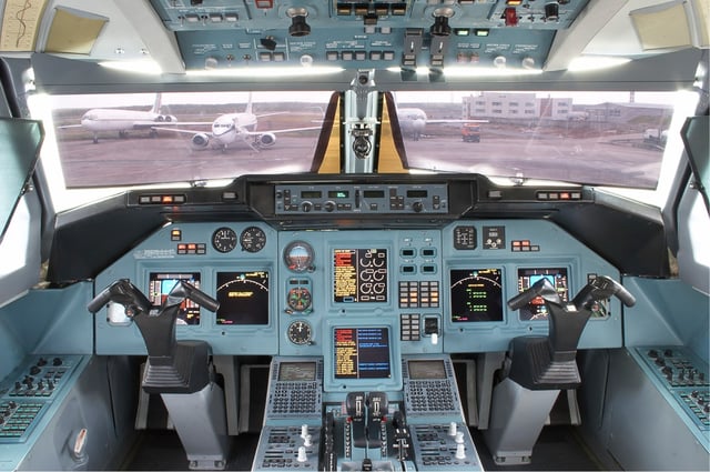 Cockpit of a Tu-214