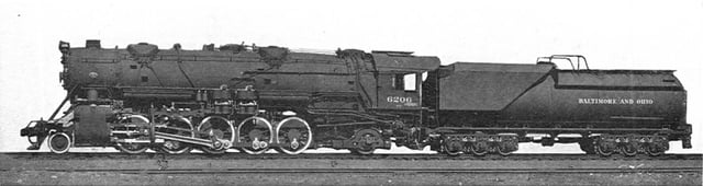 Baltimore and Ohio Railroad 2-10-2 No. 6206