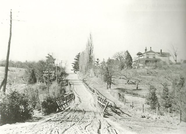 Looking north along Bayview from Eglinton in 1910