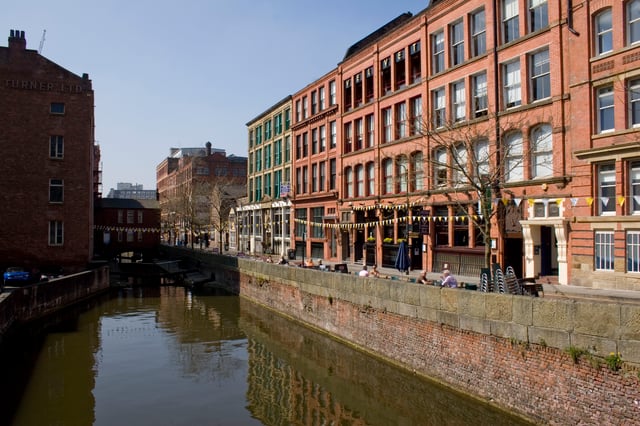 Canal Street, one of Manchester's liveliest nightspots, part of the city's gay village