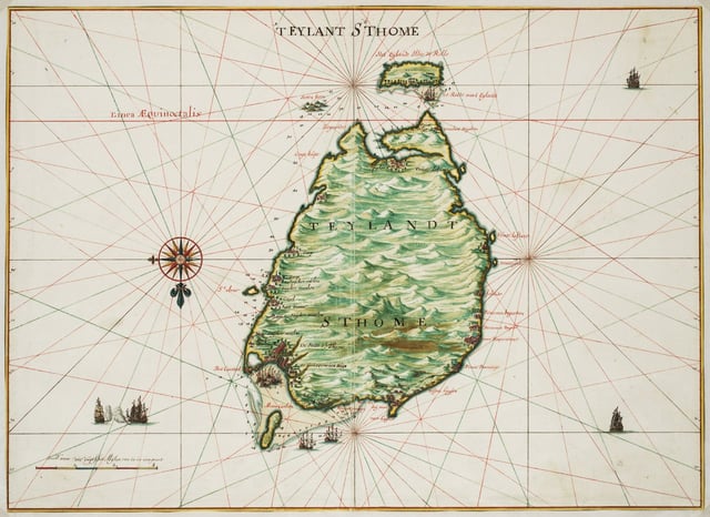 Map of São Tomé by Johannes Vingboons (1665)