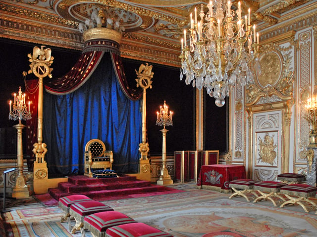 Napoleon's throne room at Fontainebleau