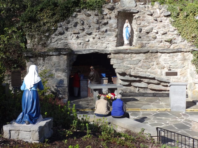 Grotto cave at National Shrine Grotto of Our Lady of Lourdes, April 2016.