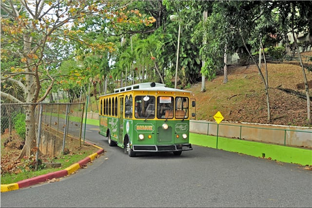 Trolley passing through the university (CAAM)