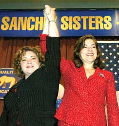 Loretta and her sister Linda Sánchez are the first pair of sisters to serve simultaneously in the United States Congress.