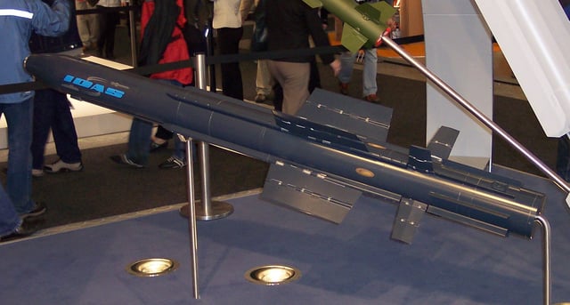 Model of the multirole IDAS missile of the German Navy, which can be fired from submerged anti-aircraft weapon systems