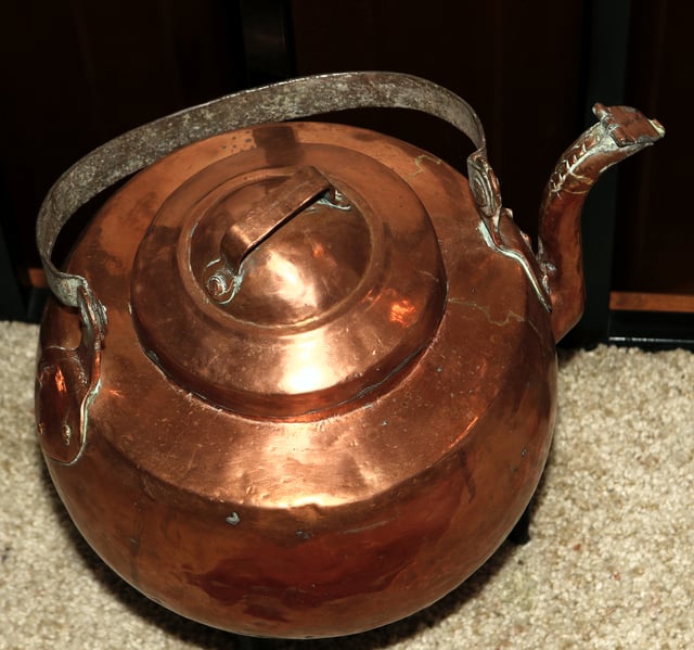 18th century copper kettle from Norway made from Swedish copper