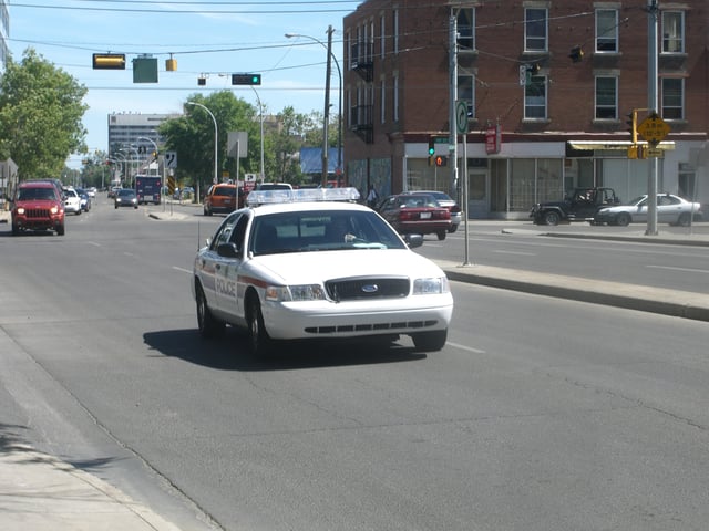 Edmonton Police Service vehicle on patrol.