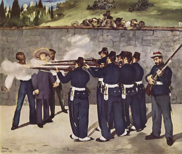Execution of Emperor Maximilian of Mexico, by Édouard Manet, 1868.