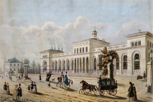 The Frankfurt terminus of the Taunus railway, financed by the Rothschilds. Opened in 1840, it was one of Germany's first railways.
