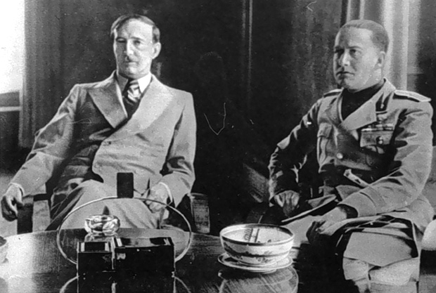Zog I of Albania with Italian Foreign Minister, Galeazzo Ciano in 1937.