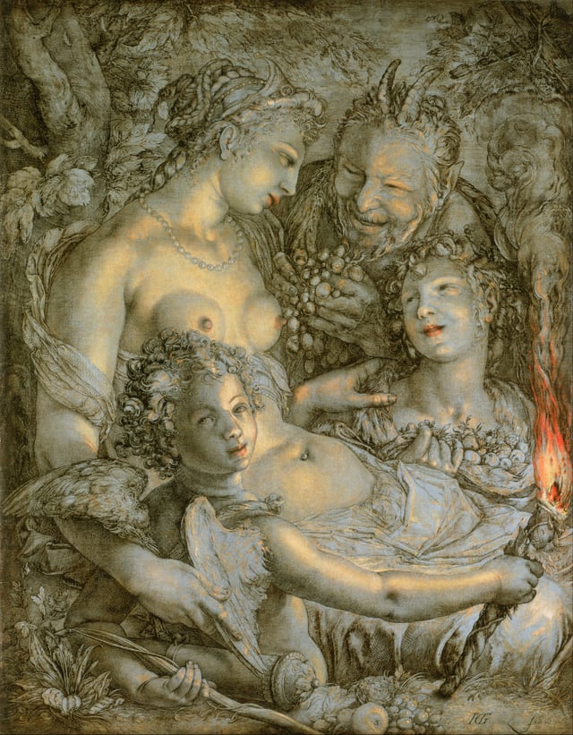 Hendrik Goltzius, 1600–03, the Philadelphia "pen painting"