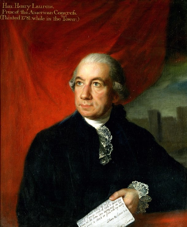 Henry Laurens was president of the Continental Congress when the Articles were passed on November 15, 1777.
