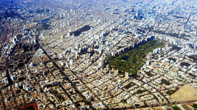 San Isidro, Lima from above.