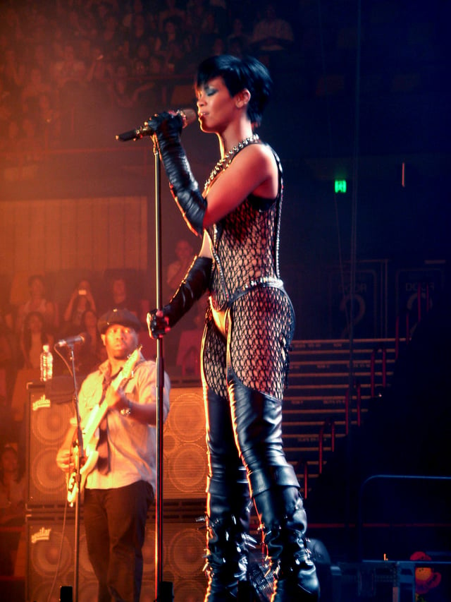 Rihanna performing during Good Girl Gone Bad Tour in Brisbane, 2008