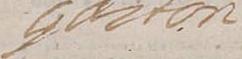 Signature of Gaston, Duke of Orléans at the marriage of Louis, and Claire Clémence de Maillé on 7 February 1641