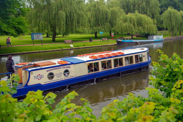 A boat tour of the Avon in a converted barge