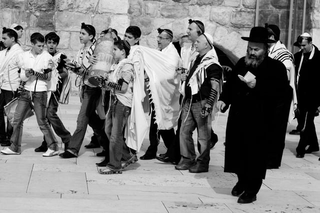 Bar mitzvah at the Western Wall in Jerusalem