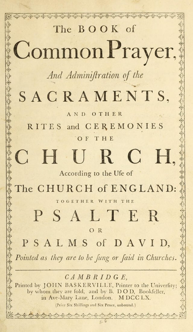 The Prayer Book of 1662 included the Thirty-Nine Articles emphasized by evangelical Anglicans.