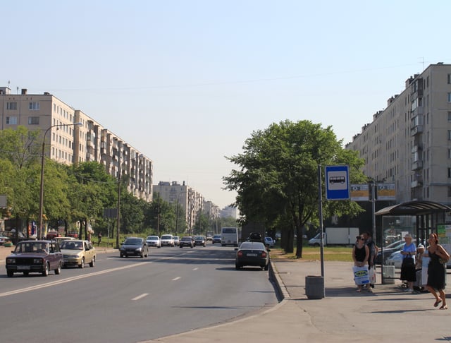 Soviet era apartment buildings in Saint Petersburg, July 2010