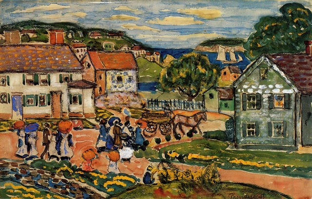 Marblehead, watercolor, Maurice Prendergast, 1914. Museum of Fine Arts, Boston