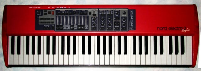 The Nord Electro emulated drawbars using buttons and a light-emitting diode display