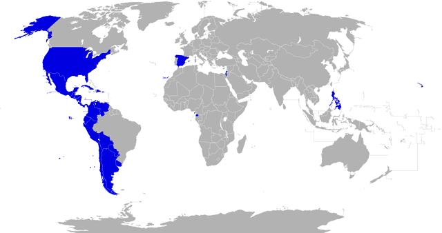 Countries with a Spanish language academy.