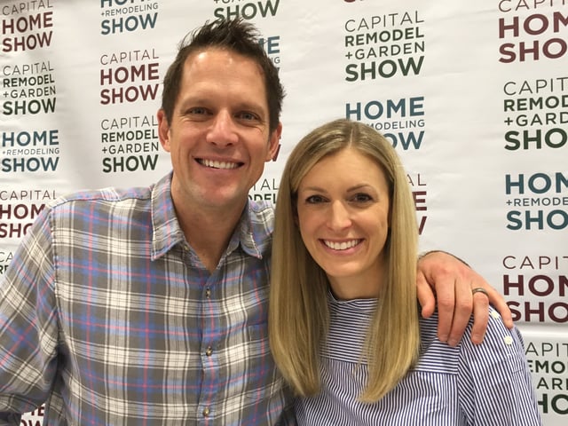 At the February 23–25, 2018, Capital Remodel and Garden Show at the Dulles Expo Center, (l to r) Chris Lambton and Peyton Lambton