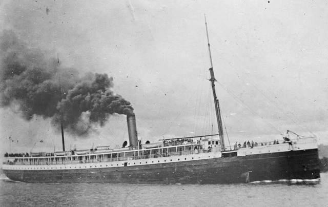 The Oregon Railroad and Navigation Company's new steamship, the Columbia, was the first commercial application for Edison's incandescent light bulb in 1880.