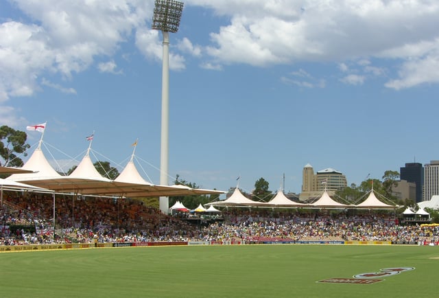 Crowds in the Chappell stands during the Adelaide match