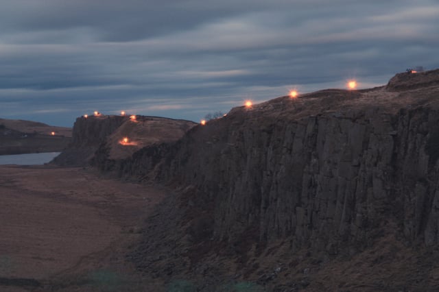 In 2010, to commemorate the 1600th anniversary of the end of Roman rule in Britain, a series of 500 beacons were successively lit along the length of the wall.