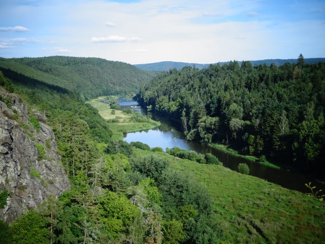 Berounka river valley in western Bohemia