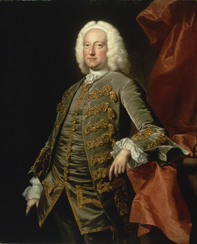 A portrait of Charles Jennens by Thomas Hudson from around 1740; now in the Handel House Museum.