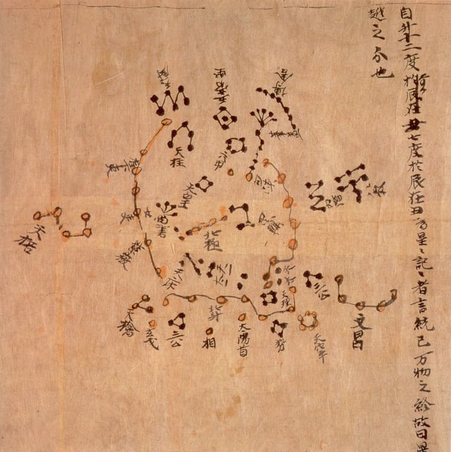 The Dunhuang map is to date the world's oldest complete preserved star atlas.