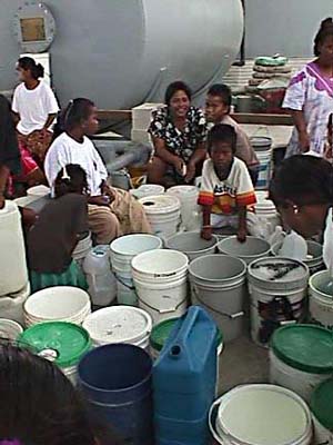 Water distribution on Marshall Islands during El Niño.