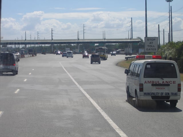 The wide Coastal Road in the Philippines now called the Manila-Cavite Expressway