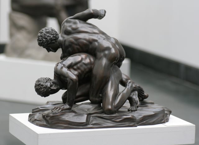 The Ancient Greek version of MMA was called the pankration. Similar to modern MMA, it freely employed wrestling techniques.