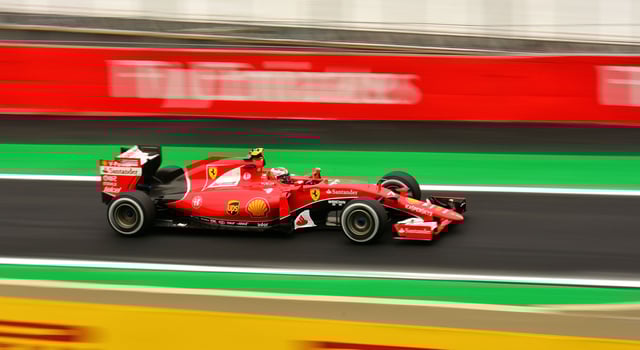 Kimi Räikkönen in the 2015 Brazilian Grand Prix.